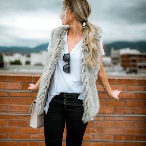 FAUX FUR VEST